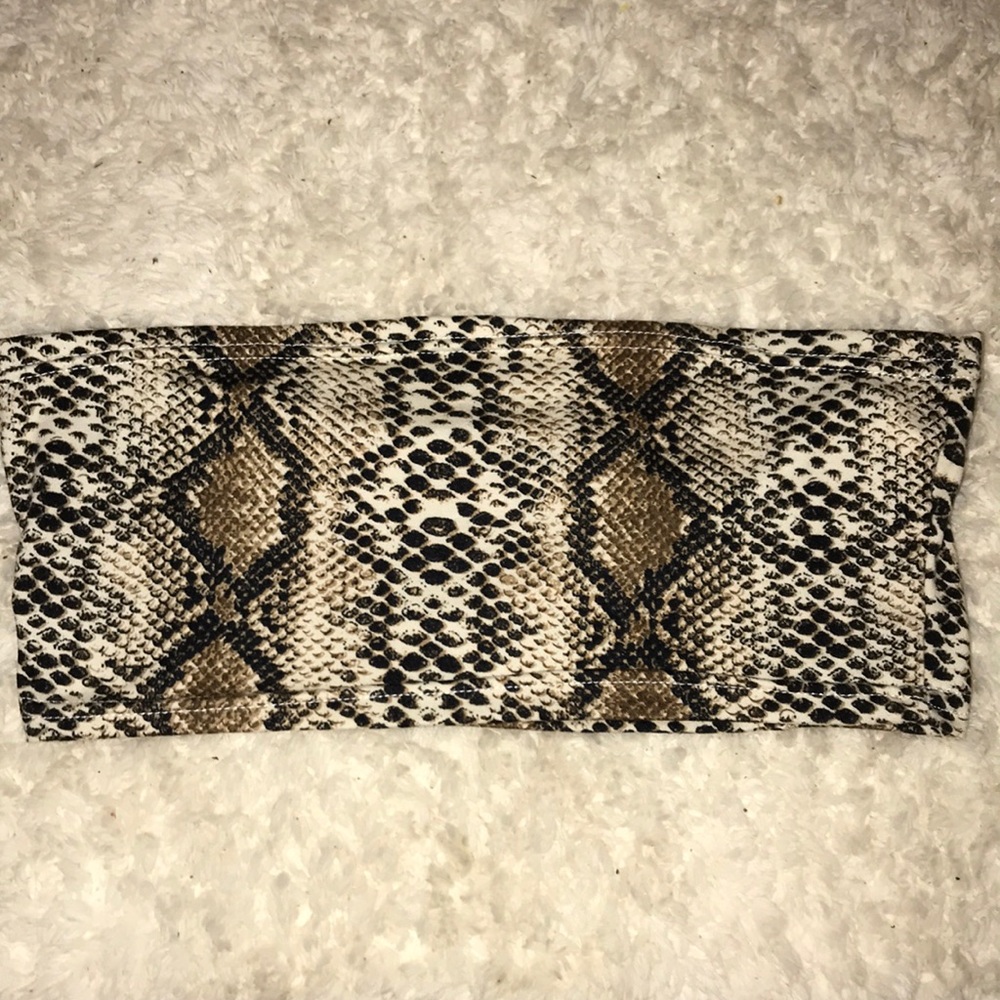 SNAKE SKIN TUBE TOP